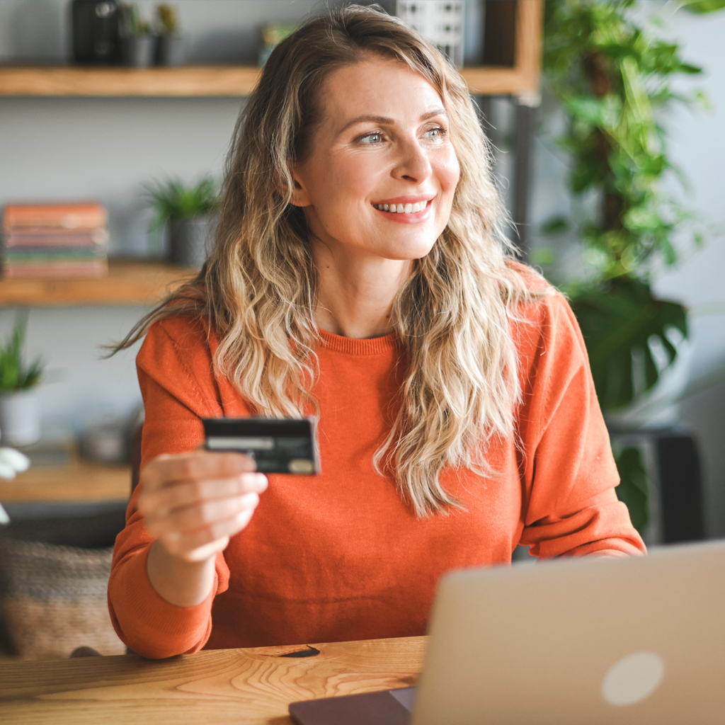 Woman using Credit Card